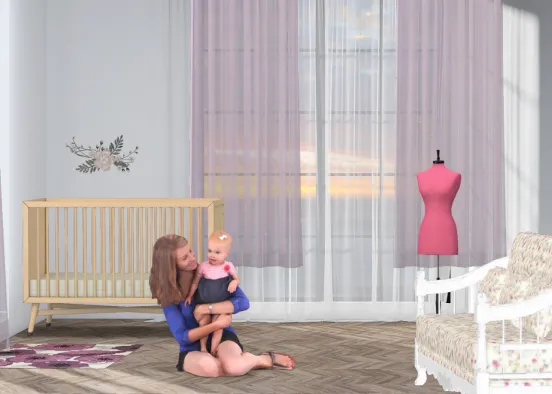Baby room/Habitación de bebé Design Rendering
