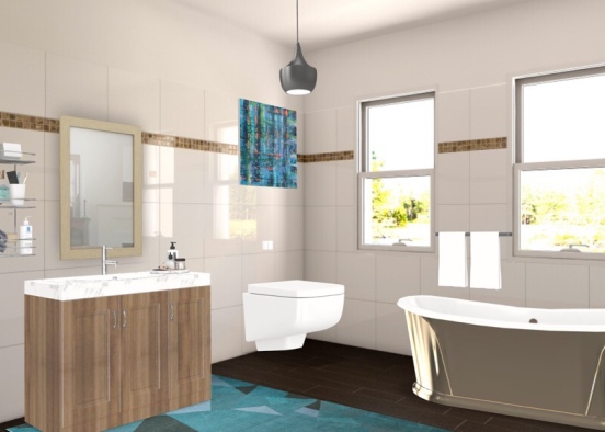 Designed Bathroom  Design Rendering
