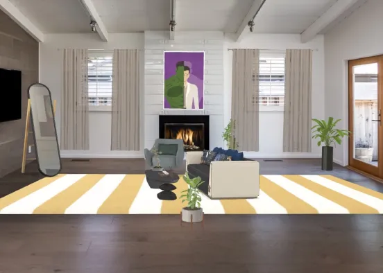 nice living room. to be honest this is the worst one I’ve made. because there’s so much space and I don’t have anything else to put. Design Rendering
