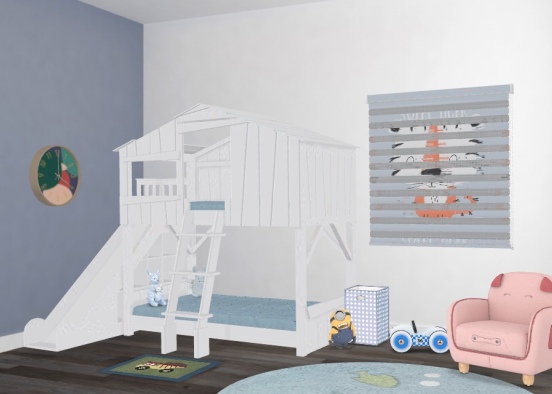 a little child’s room, very cute and cozy  Design Rendering