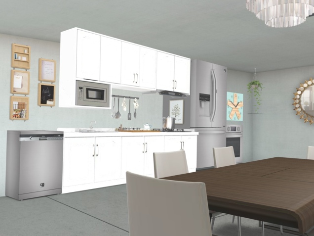 Cool Kitchen! White and Grey
