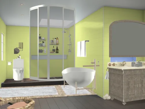 Lime Green Bathroom!