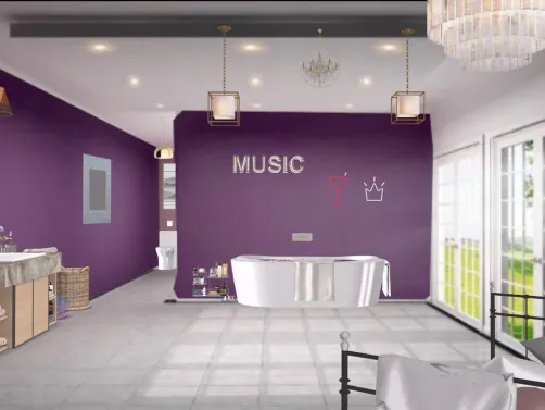 Purple And Grey Bathroom!
