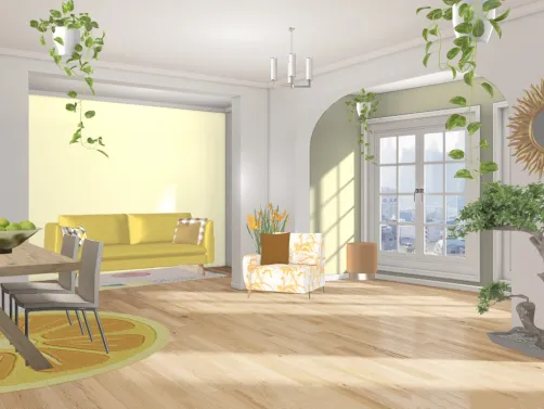 Light Yellow-Modern Dining Room!