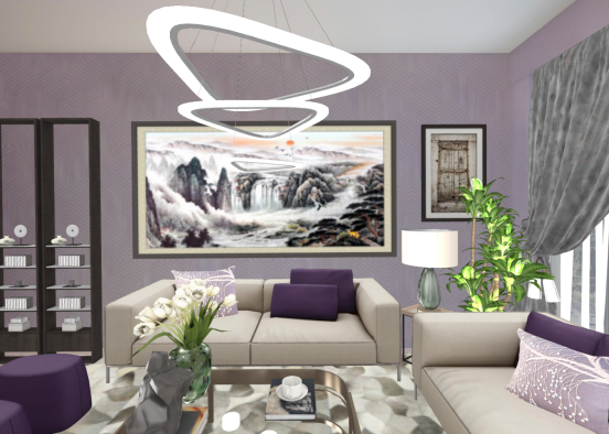 Violeta modern living room  Design Rendering