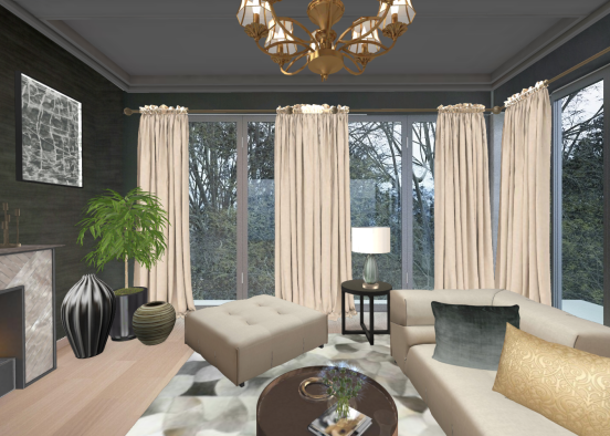Cream and forest Design Rendering