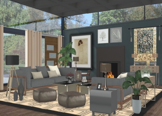 Living Room Lux  Design Rendering