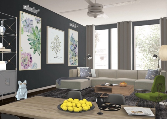 Spring Fling Living Room Design Rendering