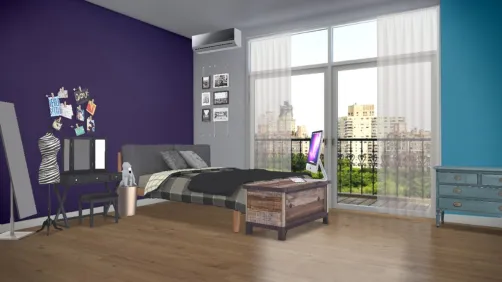 purple and blue 