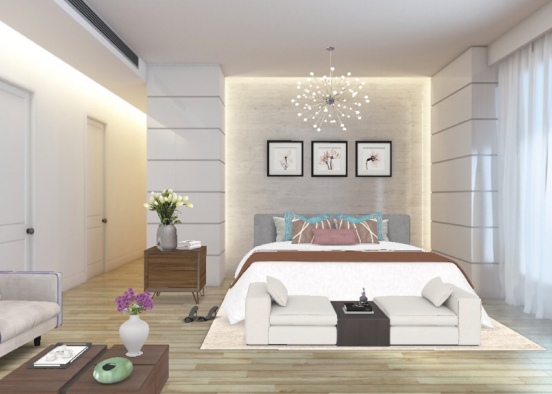 master bed room  Design Rendering
