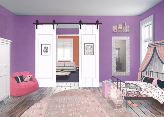 little girl room Design Rendering
