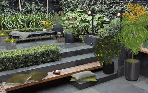 Relaxing zen garden
