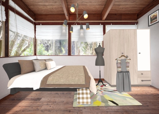 camp bedroom  Design Rendering