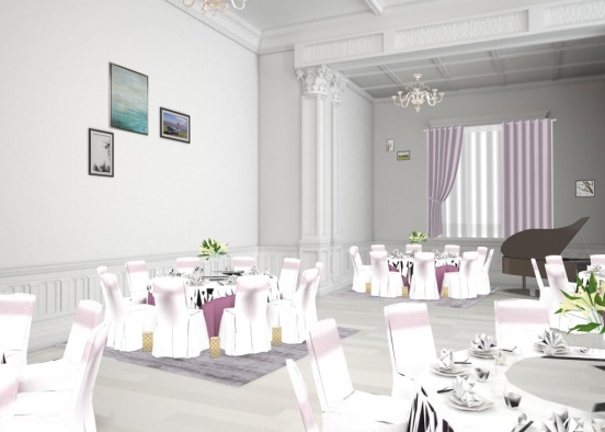 wedding dining room  Design Rendering