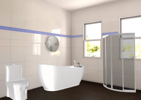 Salle de bain Simple Design Rendering