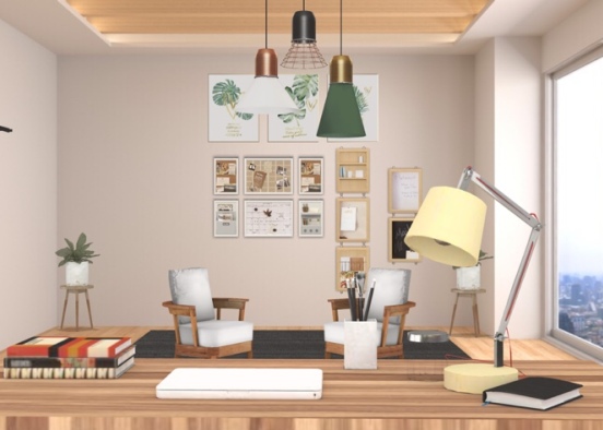I want this office!!!!🥺😍🙌🏻💗 Design Rendering