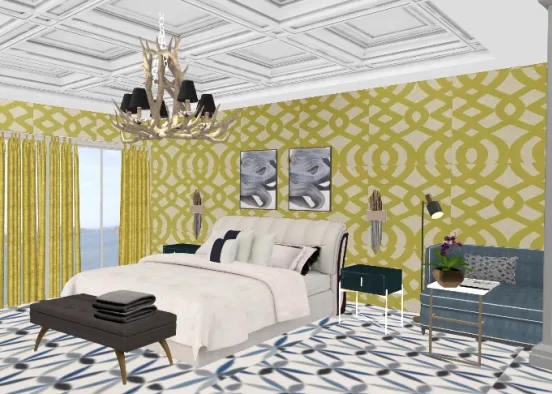Vogue-esh bedroom Design Rendering