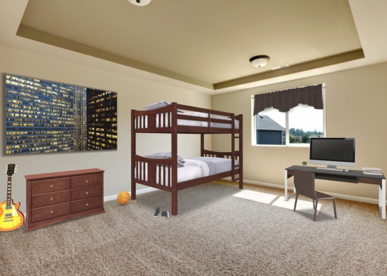 two beds Design Rendering