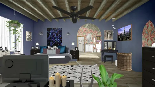 Master bedroom with ensuite bathroom 