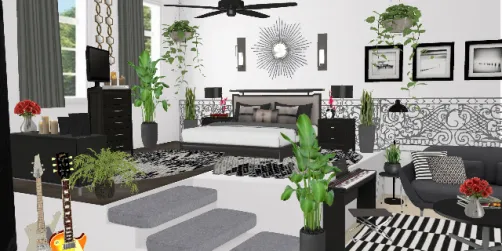 Bedroom and Living
