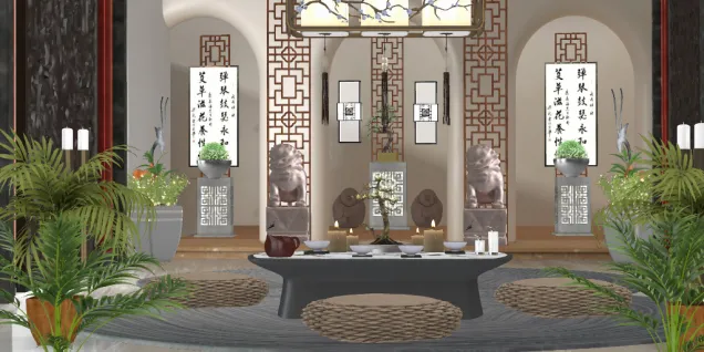 Oriental tea room