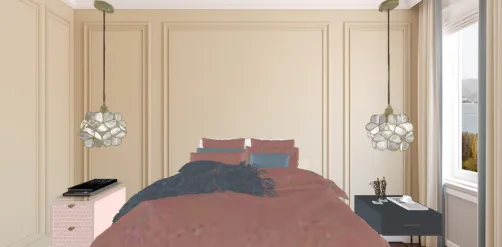 Quarto casal com lindo boiseries