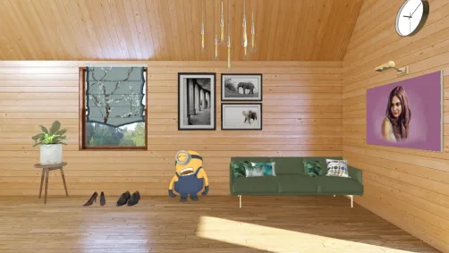 Sala de estar minimalista 