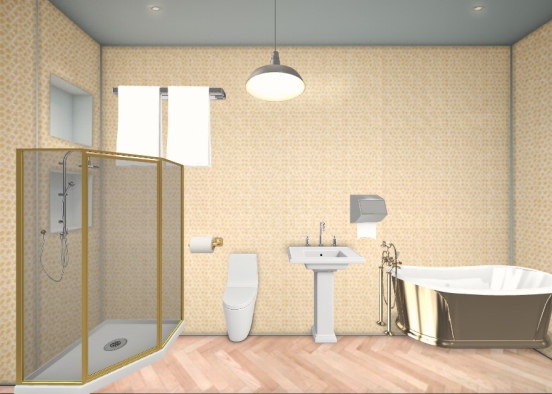 banheiro chique Design Rendering