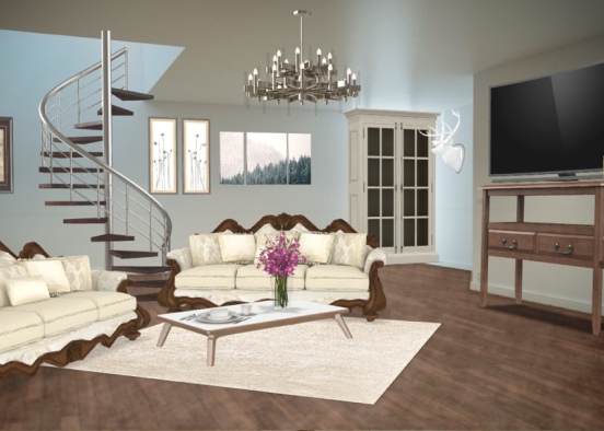 Grand Living room Design Rendering