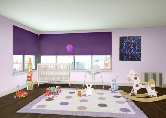 Toddler or Baby room Design Rendering