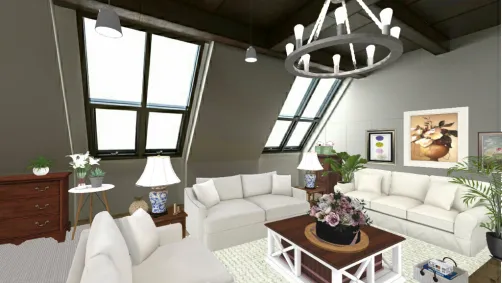 living room in the attic😁