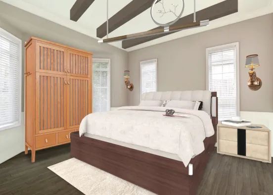 brown bedroom. Design Rendering