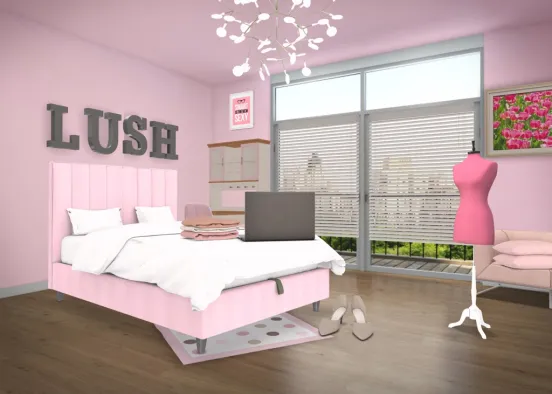 lush lifestyle bedroom: daughter’s room Design Rendering