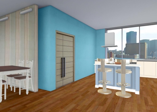 Kitchen+dining room(second design)💛 Design Rendering