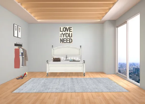 finally getting away from living rooms ahaha.. anyways, enjoy this bedroom! i love the details from the Louie bag to the hung up dresses.. its perfect!!  Design Rendering