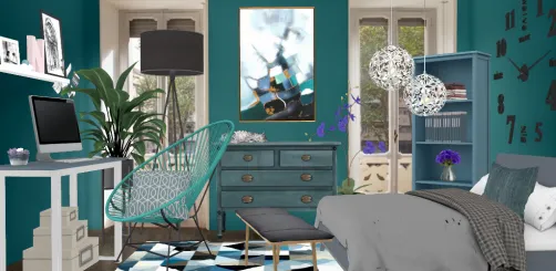Bedroom blue style