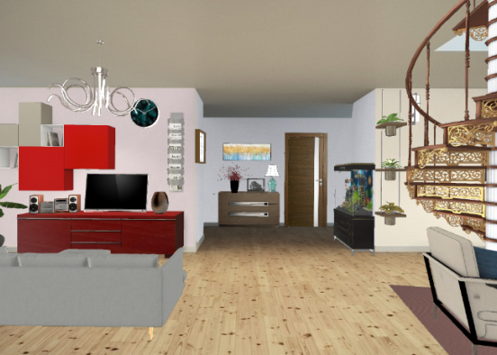 Livingroom pastel colours...  Design Rendering