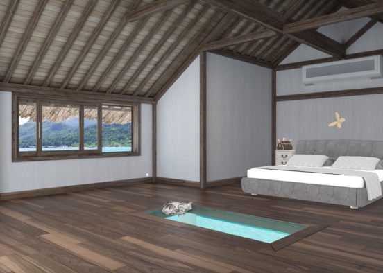 Caribbean Bedroom  Design Rendering