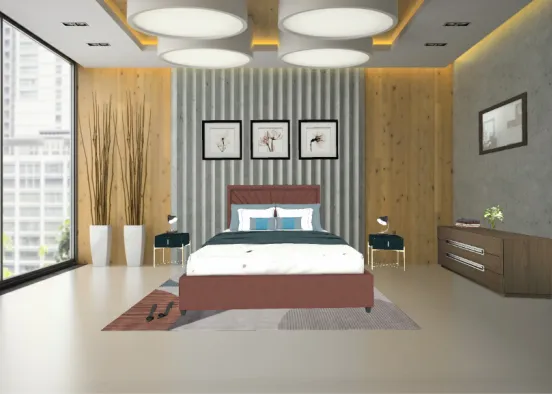 Modern bedroom Design Rendering