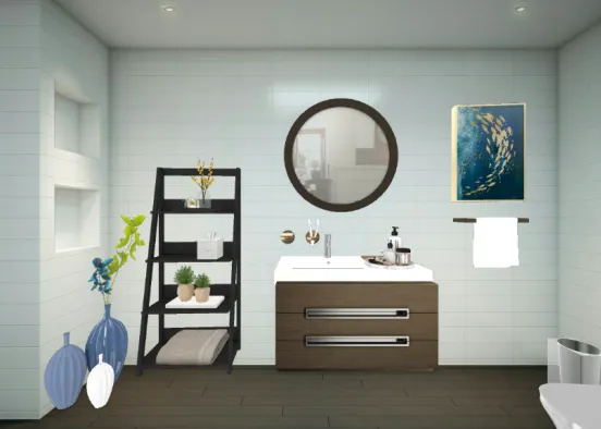 A bathroom Design Rendering