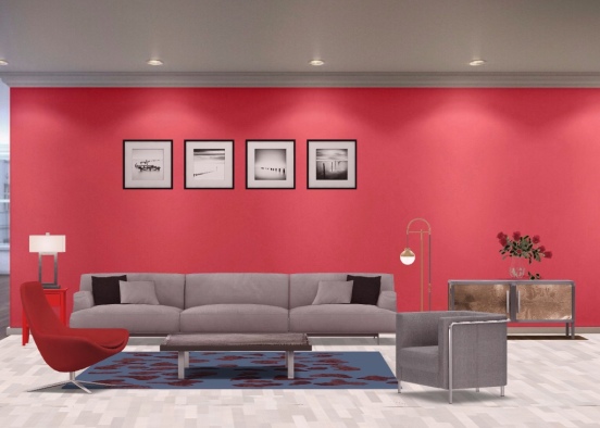lovely living room Design Rendering