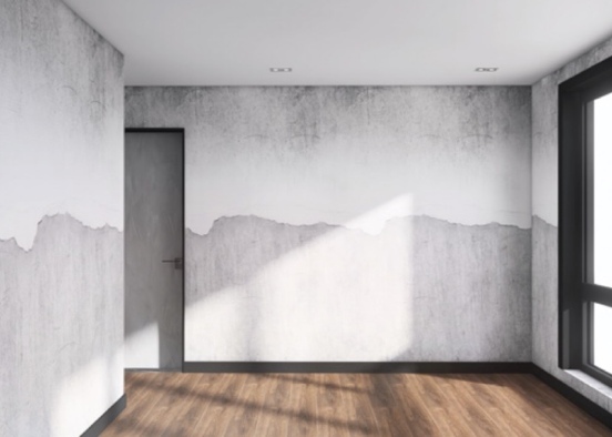 Grey Bedroom - learning curve  Design Rendering
