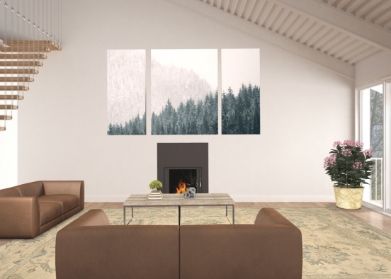 Nice Living Room Design Rendering