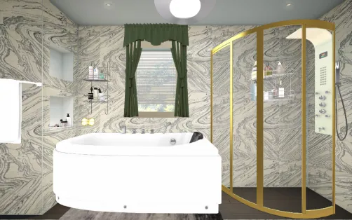 Tub and shower area