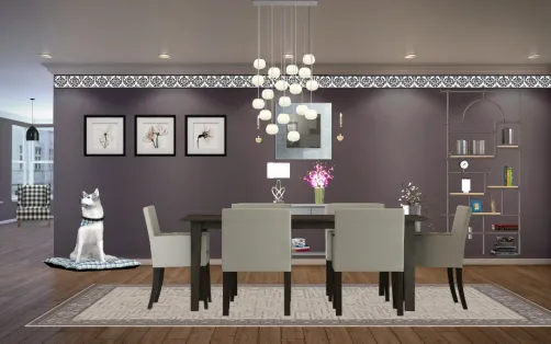 Very elegant dining room.