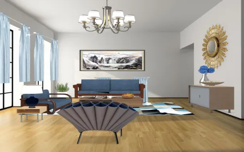 Mid century modern living room