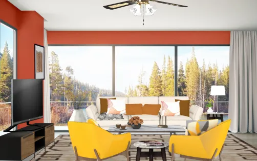 Fall colors in the  living room