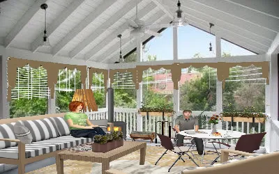 Breakfast and newspaper the sunporch