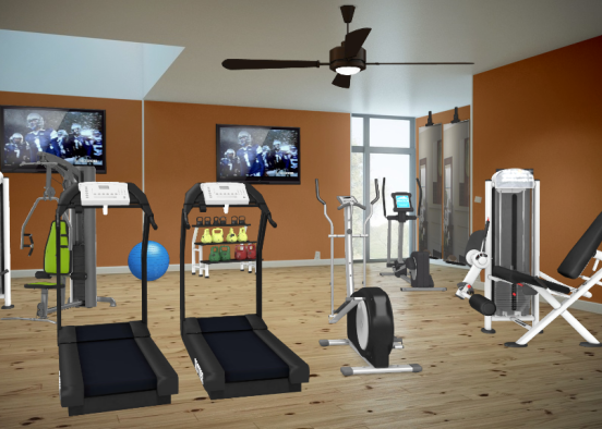 Home gym for two Design Rendering