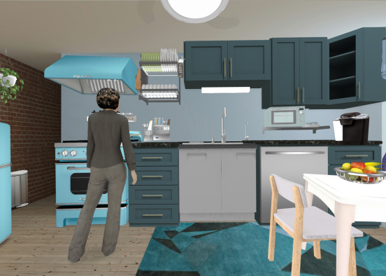 Cozy kitchen Design Rendering